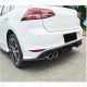 Диффузор заднего бампера (для R-Line HB 2012-2017, Карбон) для Volkswagen Golf 7/E-Golf