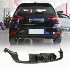 Диффузор заднего бампера (для Base/R/GTI HB 2017-2020, Карбон) для Volkswagen Golf 7/E-Golf