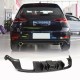 Диффузор заднего бампера (для Base/R/GTI HB 2017-2020, Карбон) для Volkswagen Golf 7/E-Golf