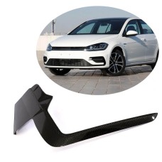 Накладки на передний бампер (R/R-line HB 2017-2020, Карбон) для Volkswagen Golf 7/E-Golf