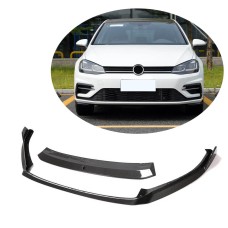 Накладка на передний бампер Lip V2 (для R/R-Line 2017-2020, Карбон) для Volkswagen Golf 7/E-Golf