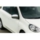 Накладки на зеркала (2 шт, нерж) Carmos - Турецкая сталь для Nissan Micra K13 2011-2016 гг