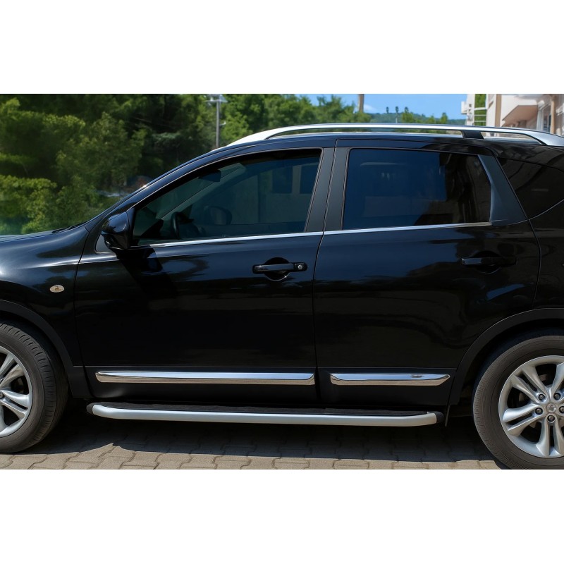 Молдинг дверний OmsaLine (4 шт, нерж.) OmsaLine, -20252 (довгий) для Nissan Qashqai 2010-2014рр