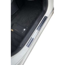 Накладки на пороги (Omsa, 4 шт, нерж.) для Nissan Qashqai 2014-2021 рр