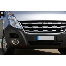 Накладки на противотуманки (2 шт., нерж.) для Nissan NV400 2010-2024 рр