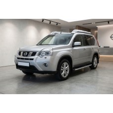 Бокові пороги Fullmond (2 шт., алюм.) для Nissan X-trail T31 2007-2014 рр