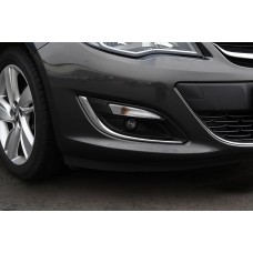 Накладки на противотуманки (2 шт., нерж) 2010-2013, Carmos для Opel Astra J рр