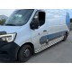 Бокові пороги Premium (2 шт., Нерж.) 60 мм, коротка база для Renault Master 2011-2023 рр