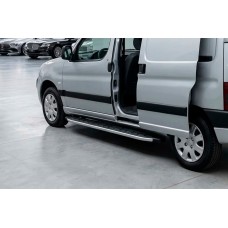 Бокові пороги Fullmond (2 шт, алюм.) для Peugeot Partner 1996-2008 рр