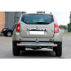 Задняя дуга прямая (нержавейка) для Renault Duster 2008-2017 гг