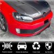 Накладка на передний бампер Lip V4 (для GTI HB 2010-2013, Карбон) для Volkswagen Golf 6