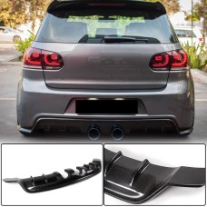Диффузор заднего бампера V1 (для R/R20 HB 2010-2013, Карбон) для Volkswagen Golf 6