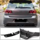 Диффузор заднего бампера V1 (для R/R20 HB 2010-2013, Карбон) для Volkswagen Golf 6