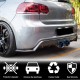 Диффузор заднего бампера V1 (для R/R20 HB 2010-2013, Карбон) для Volkswagen Golf 6