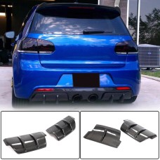 Диффузор заднего бампера V2 (для R/R20 HB 2010-2013, Карбон) для Volkswagen Golf 6