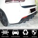 Диффузор заднего бампера V2 (для R/R20 HB 2010-2013, Карбон) для Volkswagen Golf 6