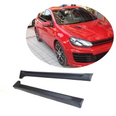 Боковые пороги (для Base HB 2010-2013, Карбон) для Volkswagen Golf 6