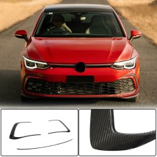 Накладки на передний бампер (для GTI HB, Сухой карбон) для Volkswagen Golf 8