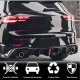 Диффузор заднего бампера (для GTI HB, Карбон) для Volkswagen Golf 8