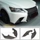 Накладки на передний бампер (для F-Sport 2011-2015, Карбон) для Lexus GS