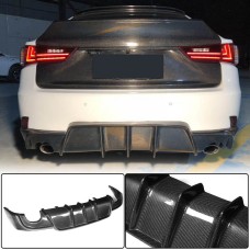 Дифузор заднього бампера V1 (для Base/F-Sport 2013-2016, Карбон) для Lexus IS 2013- рр