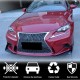 Накладки на передний бампер Flap (для F-Sport 2013-2016, Карбон) для Lexus IS 2013- гг