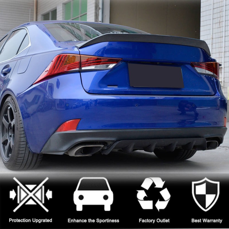 Диффузор заднего бампера (для Base/F-Sport 2016-2020, Карбон) для Lexus IS 2013- гг Диффузор заднего бампера (для Base/F-Sport 2016-2020, Карбон) для Lexus IS 2013- гг