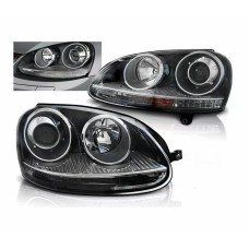 Передні фари з лінзою Silver (2 шт) для Volkswagen Golf 5