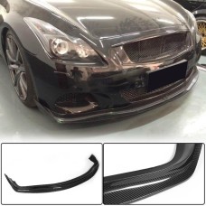 Накладка на передний бампер Lip (для G37 Coupe 2009-2013, Карбон) для Infiniti G25/G35/37 (V36/CV36)
