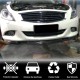 Накладка на передний бампер Lip (для G37 SD 2009-2013, Карбон) для Infiniti G25/G35/37 (V36/CV36)