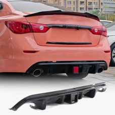 Диффузор заднего бампера V2 (для Q50 Base/Sport 2014-2017, Карбон) для Infiniti Q50/Q60