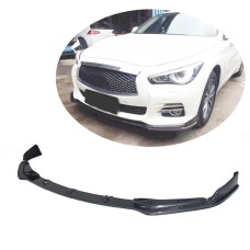 Накладка на передний бампер Lip V1 (для Q50 Base 2014-2017, Карбон) для Infiniti Q50/Q60