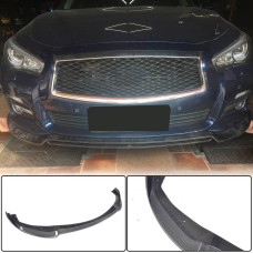 Накладка на передний бампер Lip V2 (для Q50 Base 2014-2017, Карбон) для Infiniti Q50/Q60