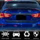 Накладки на крышку багажника (для Q50 Base/Sport 2014-2017, Карбон) для Infiniti Q50/Q60