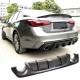 Диффузор заднего бампера V3 (для Q50 Base/Sport 2018-2023, Карбон) для Infiniti Q50/Q60