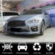 Накладка на передний бампер Lip V1 (для Q50 Sport 2014-2017, Карбон) для Infiniti Q50/Q60