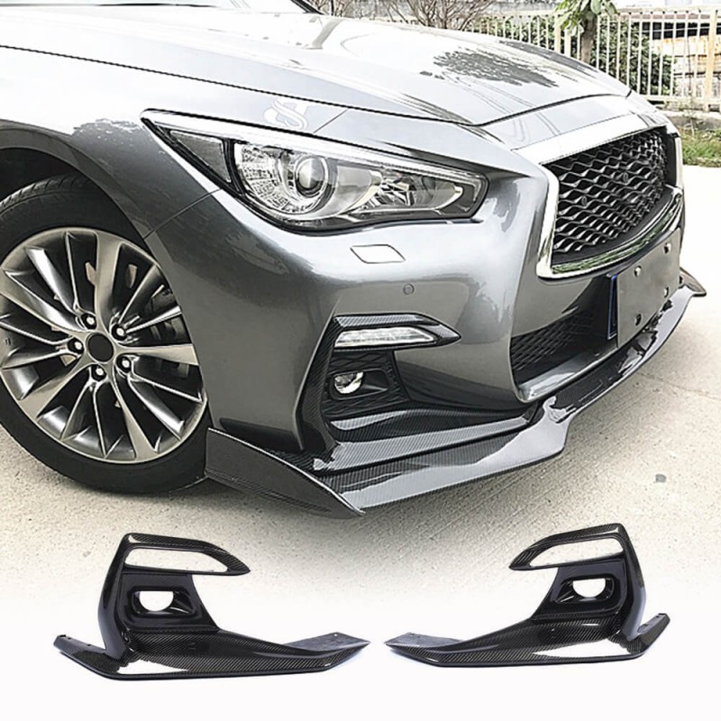 Накладки на противотуманки (для Q50 Sport 2018-2022, Карбон) для Infiniti Q50/Q60