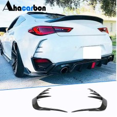 Накладки на задний бампер (для Q60 2016-2022, Карбон) для Infiniti Q50/Q60
