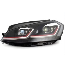 Передні фари Red FullLed (2017-2020, 2 шт) для Volkswagen Golf 7/E-Golf
