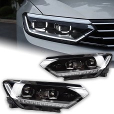 Передні фари (USA, з лампами, 2 шт) для Volkswagen Passat B8 2015-2023 рр