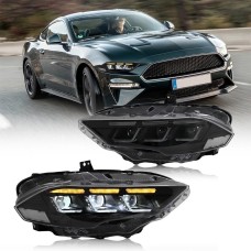 Передні фари FullLed (2018-2023, 2 шт) для Ford Mustang рр