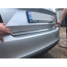 Кромка багажника (нерж) Carmos - Турецька сталь для Skoda Rapid 2012-2019 рр