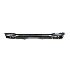 Задній дифузор з насадками Silver (для AMG/AMG-Line Дизайн E63 2020-2024) для Mercedes E-сlass W213 рр