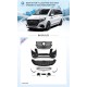Передний бампер в собранном виде (V-Class 2025) для Mercedes Vito/V-class W447 2014- гг