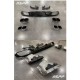 Задний диффузор с насадками Silver (для Base, Дизайн E63 2020-2024) для Mercedes E-сlass W213