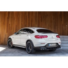 Задній дифузор з насадками Silver (Дизайн AMG63 ) для Mercedes GLC coupe C253