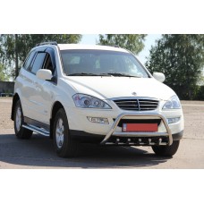 Кенгурятник WT003 (нержавейка) для SsangYong Kyron 2005-2014 гг