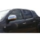 Молдинг скла (4 шт, нерж) OmsaLine - Італійська нержавійка для Toyota Hilux 2006-2015 рр