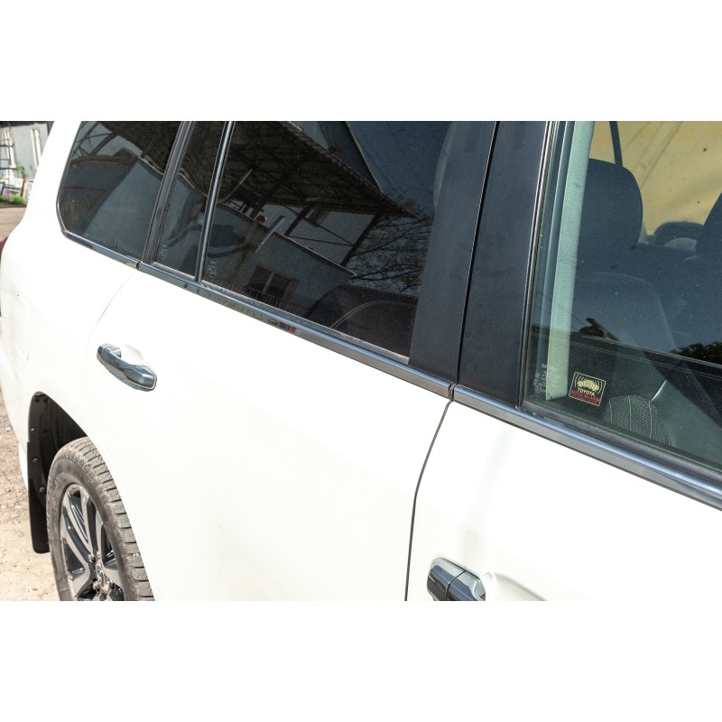 Молдинг скла (6 шт, нерж) Carmos - Турецька сталь для Toyota Land Cruiser 200