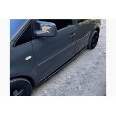 Бокові пороги Performance (чорні) для Volkswagen Caddy 2010-2015 рр